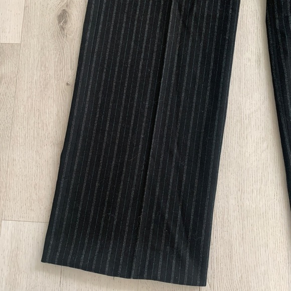 Missoni Wool wide casual career Trousers‎ in Black Pinstripe green size 8 - Picture 4 of 14